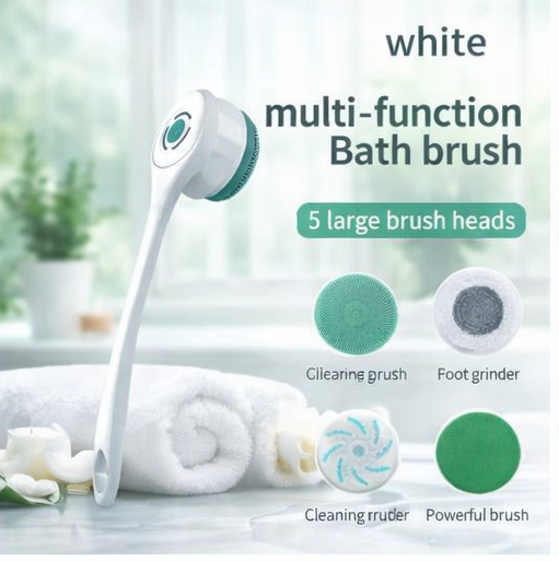 Electric Waterproof Shower Massage Brush – Multi-Function Silicone Body Scrubber