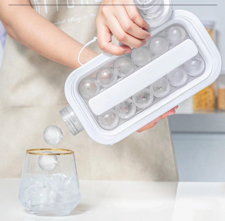 Silicone Ice Ball Mold Cup – 2-in-1 Collapsible Ice Maker for Cold Drinks, Home & Travel