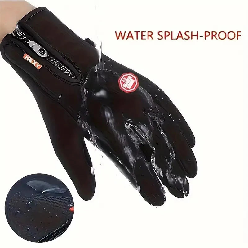 Touchscreen Waterproof Winter Gloves – Non-Slip for Driving, Cycling & Skiing