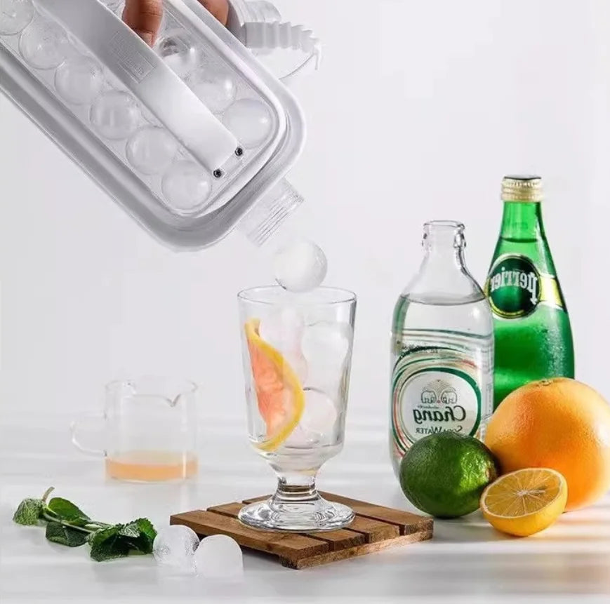 Silicone Ice Ball Mold Cup – 2-in-1 Collapsible Ice Maker for Cold Drinks, Home & Travel