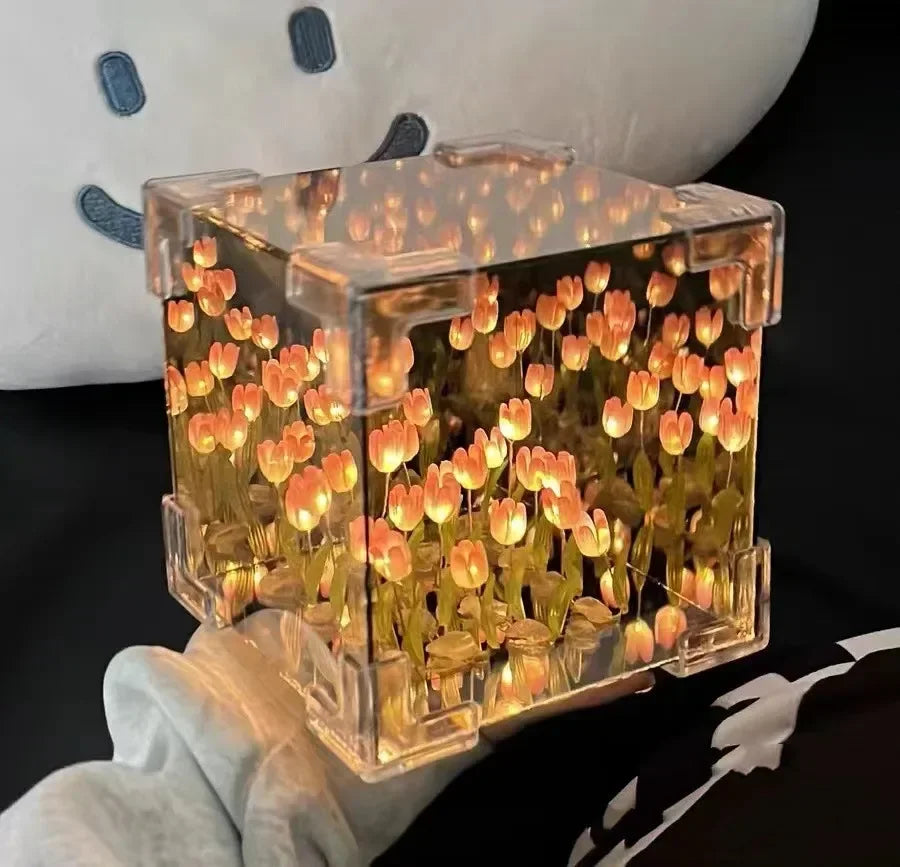 3D Tulip Flower Night Lamp – DIY Creative Light Kit